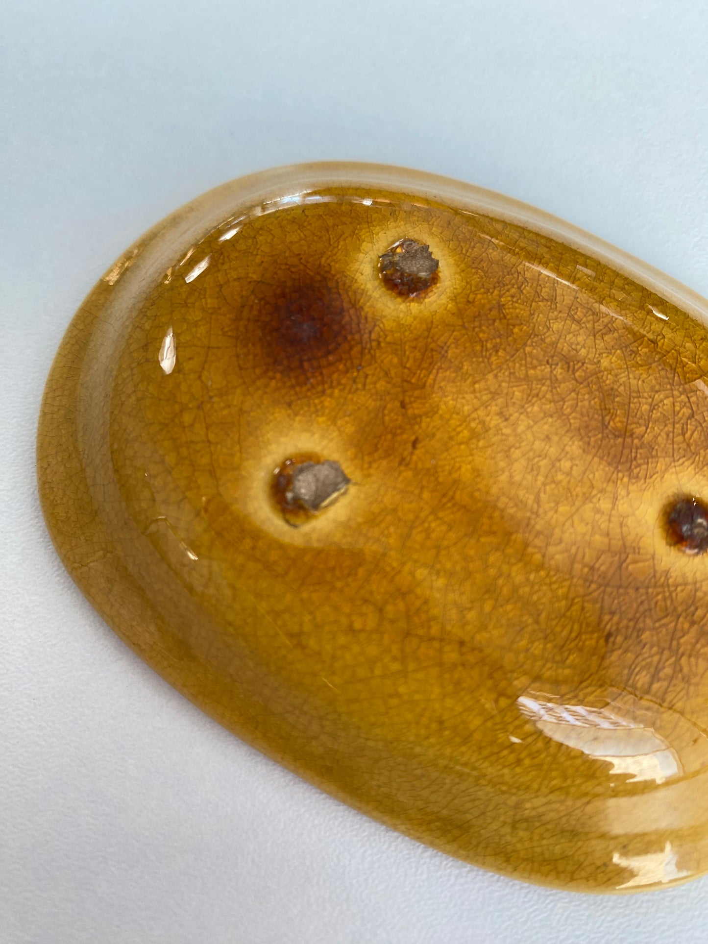 Antique Awaji Minpei Ware Dragon Small Oval Dish (淡路 珉平焼) 1002