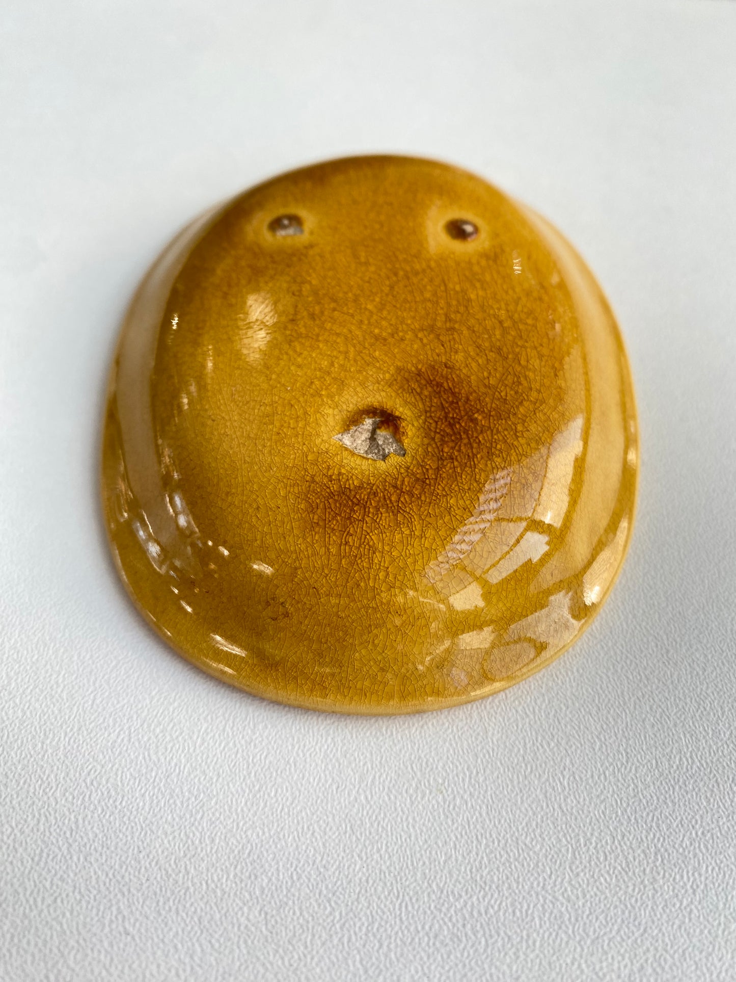 Antique Awaji Minpei Ware Dragon Small Oval Dish (淡路 珉平焼) 1006