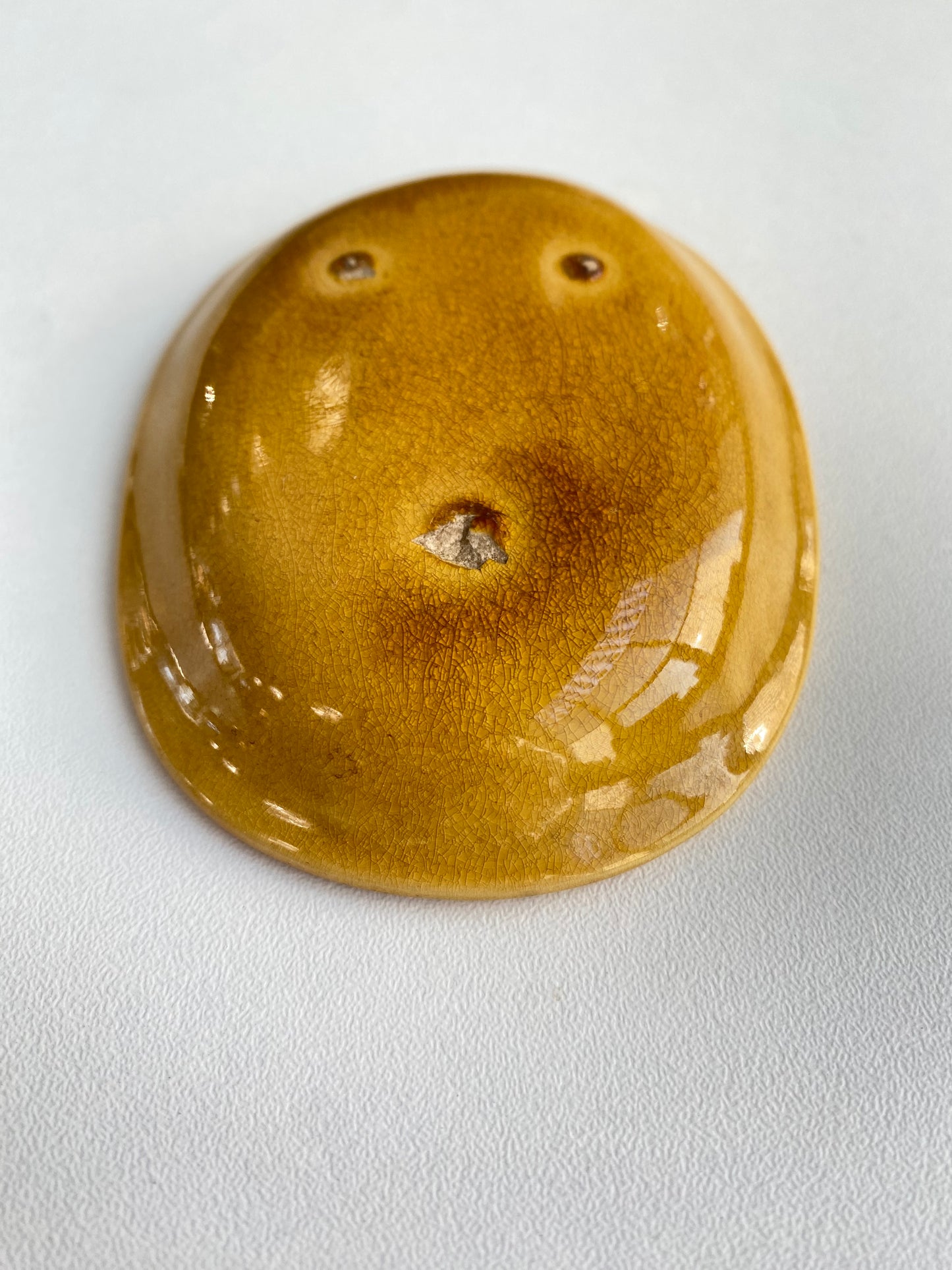 Antique Awaji Minpei Ware Dragon Small Oval Dish (淡路 珉平焼) 1006
